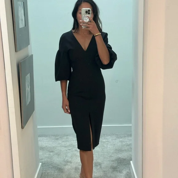 Zara Dresses Zara Women Xs Black Columncocktail Dress W Low